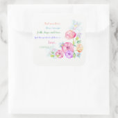 1 Korinther 13:13 Liebe ist die beste Quadratischer Aufkleber (Tasche)