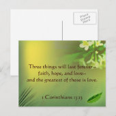 1 Korinther 13:13 Postkarte (Vorne/Hinten)