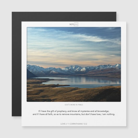 1 Korinther 13:2 LIEBE SCRIPIX Magnetkarte Magneteinladung (Vorne/Hinten)