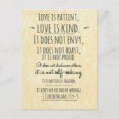 1 Korinther 13:4-5 Bibelverse - Postkarte (Vorderseite)