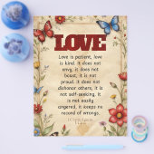 1 Korinther 13:4-5 Christlich Bibelverse Kunst Flyer (Einzeln)