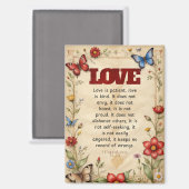 1 Korinther 13:4-5 Christlich Bibelverse Kunst Magnet (Vorderseite/Rückseite)