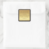 1 Korinther 13:4-5 Liebe, Quadratischer Aufkleber (Tasche)