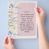 1 Korinther 13:4-5 Wasserfarben-Design Flyer (Hand)