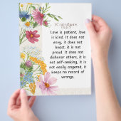 1 Korinther 13:4-5 Wasserfarben-Design Flyer (Hand)