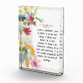 1 Korinther 13:4-5 Wasserfarben-Design Fotoblock (Rechts)