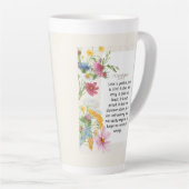 1 Korinther 13:4-5 Wasserfarben-Design Milchtasse (Rechte Ecke)