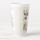 1 Korinther 13:4-5 Wasserfarben-Design Milchtasse (Vorderseite)