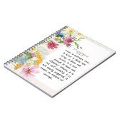 1 Korinther 13:4-5 Wasserfarben-Design Notizblock (Linke Seite)