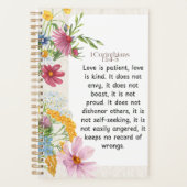 1 Korinther 13:4-5 Wasserfarben-Design Planer (Vorderseite)