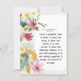 1 Korinther 13:4-5 Wasserfarben-Design Postkarte
