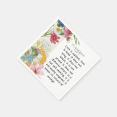 1 Korinther 13:4-5 Wasserfarben-Design Serviette (Ecke)