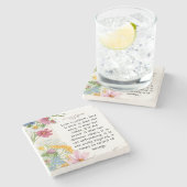 1 Korinther 13:4-5 Wasserfarben-Design Steinuntersetzer (Seitenansicht)