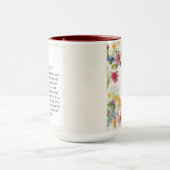 1 Korinther 13:4-5 Wasserfarben-Design Tasse (Zentrum)