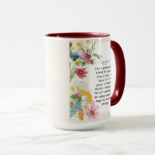 1 Korinther 13:4-5 Wasserfarben-Design Tasse (VorderseiteRechts)