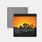 1 Korinther 13:4 6-7 Sonnenuntergang Magnet (Vorderseite/Rückseite)