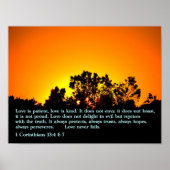 1 Korinther 13:4 6-7 Sonnenuntergang Poster (Vorne)