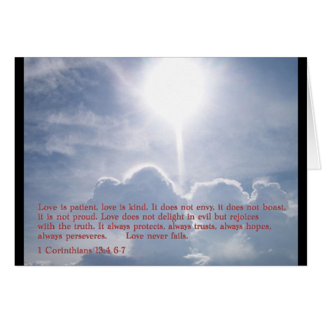 1 Korinther 13:4 6-7 Wolken (Vorderseite (Horizontal))