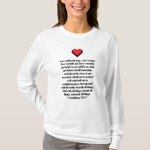 1. Korinther 13:4-7 Bibelverse Liebes-T-Shirt T-Shirt