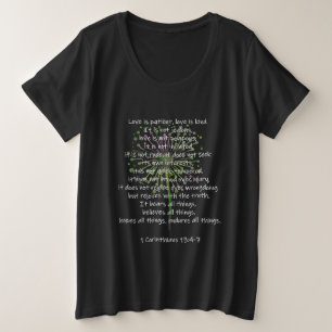 1 Korinther 13: 4-7 Große Größe T-Shirt