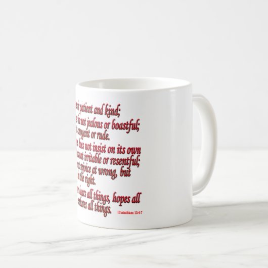 1 Korinther-13:4 - 7 Kaffeetasse (VorderseiteRechts)