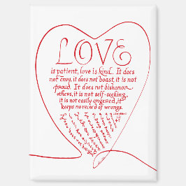 1 Korinther 13 4 7 Kalligraphische Bibelverse Magnet