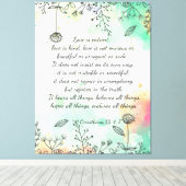 1 Korinther 13: 4-7 Leinwanddruck (Insitu (Holzboden))