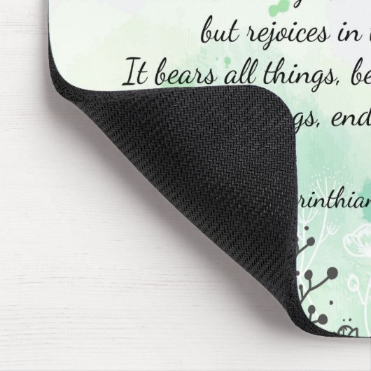 1 Korinther 13: 4-7 Mousepad (Ecke)