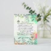 1 Korinther 13: 4-7 Postkarte (Stehend Vorderseite)