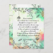 1 Korinther 13: 4-7 Postkarte (Vorne/Hinten)