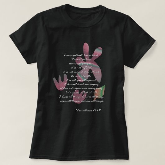 1 Korinther 13: 4-7 T-Shirt (Design vorne)