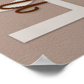 1 Korinther 13:4-8 Bibelverse, Beige Leder Poster (Ecke)