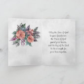 1 Korinther 13:4-8 Bibelverse Blumenhochzeit Karte (Innenseite)