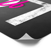 1 Korinther 13:4-8 Bibelverse, Chalk & Pink Poster (Ecke)