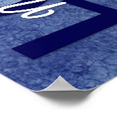 1 Korinther 13:4-8 Bibelverse, dunkelblau Poster (Ecke)