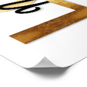 1 Korinther 13:4-8 Bibelverse, Gold-Schwarz-Weiß Poster (Ecke)