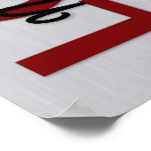 1 Korinther 13:4-8 Bibelverse, Grau-Marion Poster (Ecke)