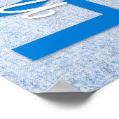 1 Korinther 13:4-8 Bibelverse, Sky Blue Poster (Ecke)