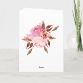 1 Korinther 13:4-8 Blush Floral Wedding Card Karte (Rückseite)
