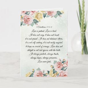 1. Korinther 13,4-8 Die Liebe ist geduldig, die Li Karte