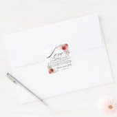 1. Korinther 13,4-8 Liebe ist geduldig Bibel Blume Quadratischer Aufkleber (Umschlag)