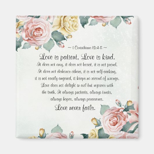 1 Korinther 13:4-8 Liebe ist geduldig, Liebe ist f Magnet (Vorne)