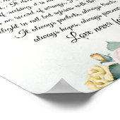 1 Korinther 13:4-8 Liebe ist geduldig, Liebe ist f Poster (Ecke)