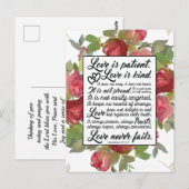 1. Korinther 13:4-8  Liebe ist geduldig, Liebe ist Postkarte (Vorne/Hinten)