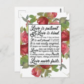 1 Korinther 13:4-8 Liebe ist Patient Liebe ist Kin Postkarte (Vorne/Hinten)