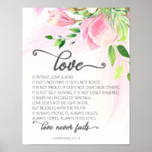 1 Korinther 13:4-8 Liebe ist Patient Pink Magnolia
