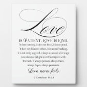 1 Korinther 13:4-8 Liebe ist Patient Wedding Verse Fotoplatte (Vorderseite)