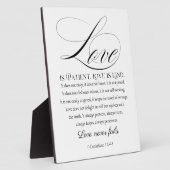 1 Korinther 13:4-8 Liebe ist Patient Wedding Verse Fotoplatte (Seite)