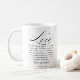 1 Korinther 13:4-8 Liebe ist Patient Wedding Verse Kaffeetasse