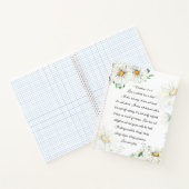 1 Korinther 13:4-8 Liebe ist Patient White Daisies Notizblock (Innenseite)